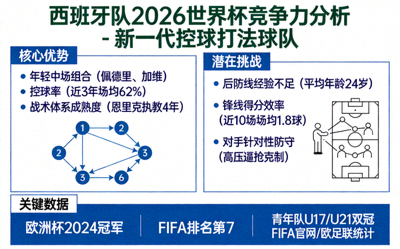 西班牙队2026世界杯竞争力分析 - 新一代控球打法球队